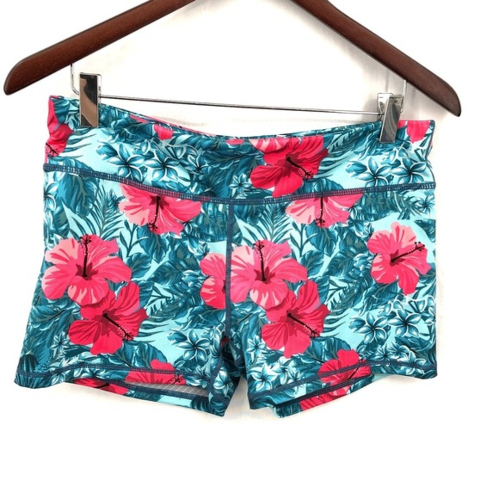 IAB MFG Athletic booty Short volleyball running no ride Blue Pink Hawaiian 12 XL